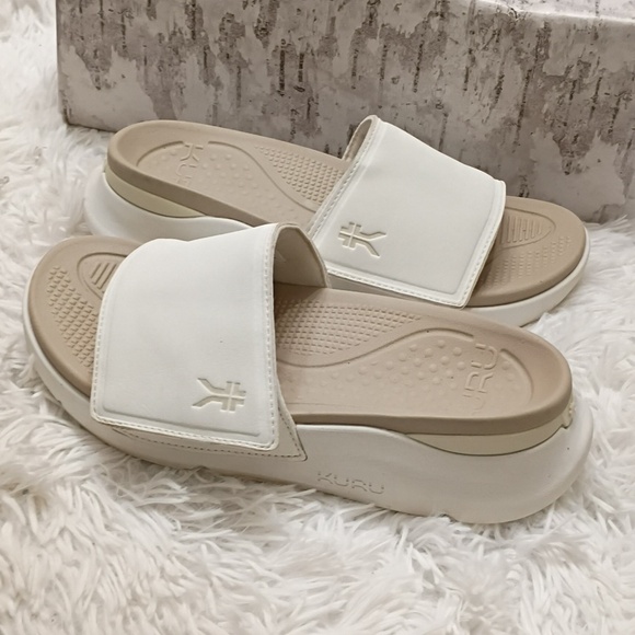 KURU Moment Cream Arch supportive premium recovery slide Sandals Arch Support - Picture 11 of 15